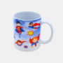 Bedrukte mok met Supermannetjes Bedrukte keramische mok met unieke print van supermannetjes, 330 ml, sublimatie