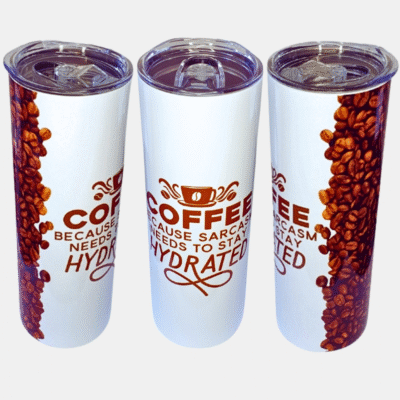 Bedrukte Tumbler met Coffee en tekst Design - Enjoykado