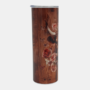 Tumbler bedrukt met Schotse Hooglander design - Enjoykado Bedrukte Tumbler met Schotse Hooglander design met houtnerf achtergrond - Enjoykado