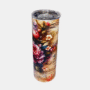 Bedrukte Tumbler Vlinder, bloemen op achtergrond van bladmuziek design BPA vrij-Enjoykado