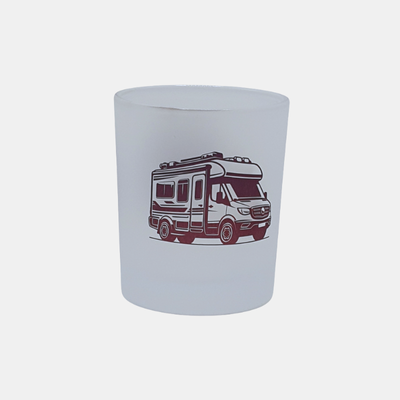 Waxinelichthouder met Camper, bedrukt in Frozen-stijl