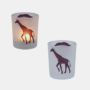 Frozen Waxinelichthouder- Safari design Giraffe-Enjoykado Bedrukte waxinelichthouder Safari design met Giraffe, bedrukt in Frozen-stijl