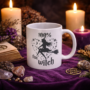 Bedrukte mok 100% heks Bedrukte keramische mok met decoratief design met 100% Witch voor koffie of thee