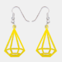 Geometrische Diamant Oorbellen Gele geometrische oorbellen in de vorm van een diamant