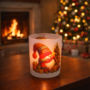 Frozen Waxinelichthouder-Kerst Gnoom met Kerstboom -Enjoykado Waxinelichthouder Frozen glas bedrukt met Kerst Gnoom met kerstboom