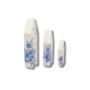 Grachten huisjes set met decoupage blauwe bloemen