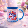 Bedrukte mok Magische Eenhoorn Bedrukte keramische mok met unieke print met een Magische Eenhoorn, 330 ml, sublimatie