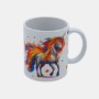 Bedrukte mok kleurrijke Eenhoorn Bedrukte keramische mok met unieke print van een kleurrijke Eenhoorn, 330 ml, sublimatie