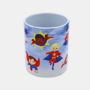 Bedrukte mok supermannetjes Bedrukte keramische mok met unieke print met suppermannetjes, 330 ml, sublimatie