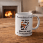 Bedrukte mok Luierende Koe met Quote Bedrukte keramische mok met unieke print met Luierende Koe en Quote, 330 ml, sublimatie
