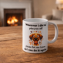 bedrukte mok met Hond met vraagtekens en Quote Bedrukte keramische mok met unieke print met Hond met vraagtekens en quote, 330 ml, sublimatie