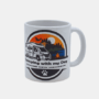 Bedrukte mok camper Camping with my dog Bedrukte keramische mok met unieke print van Camper en Quote Camping with my dog, 330 ml, sublimatie