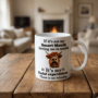Bedrukte mok met Koe en Quote Bedrukte keramische mok met unieke print Koe met Quote, 330 ml, sublimatie