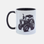 Bedrukte mok tractor Bedrukte keramische mok met unieke print van een Tractor, 330 ml, sublimatie