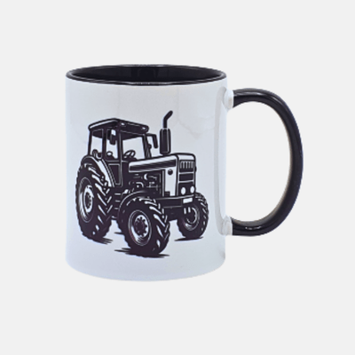 Bedrukte mok met Tractor Bedrukte keramische mok met unieke print van een Tractor, 330 ml, sublimatie