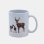 Mok Hert met kalfjes Bedrukte keramische mok met unieke print met Hert met kalfjes, 330 ml, sublimatie