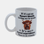 Bedrukte mok met Koe en Quote Bedrukte keramische mok met unieke print met Koe en Quote, 330 ml, sublimatie