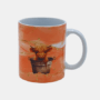 Bedrukte mok van een Schotse Hooglander Bedrukte keramische mok met unieke print van een Schotse Hooglander rondom bedrukt, 330 ml, sublimatie