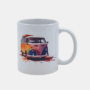 Bedrukte mok kleurrijke VW busvw Bedrukte keramische mok met unieke print met kleurijke VW bus, 330 ml, sublimatie