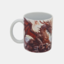 Bedrukte keramische mok met unieke print van een draak aan beide kanten, 330 ml, sublimatie
