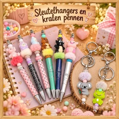 Sleutelhangers en kralen pennen sfeerfoto bij categorie sleutelhangers en kralenpennen